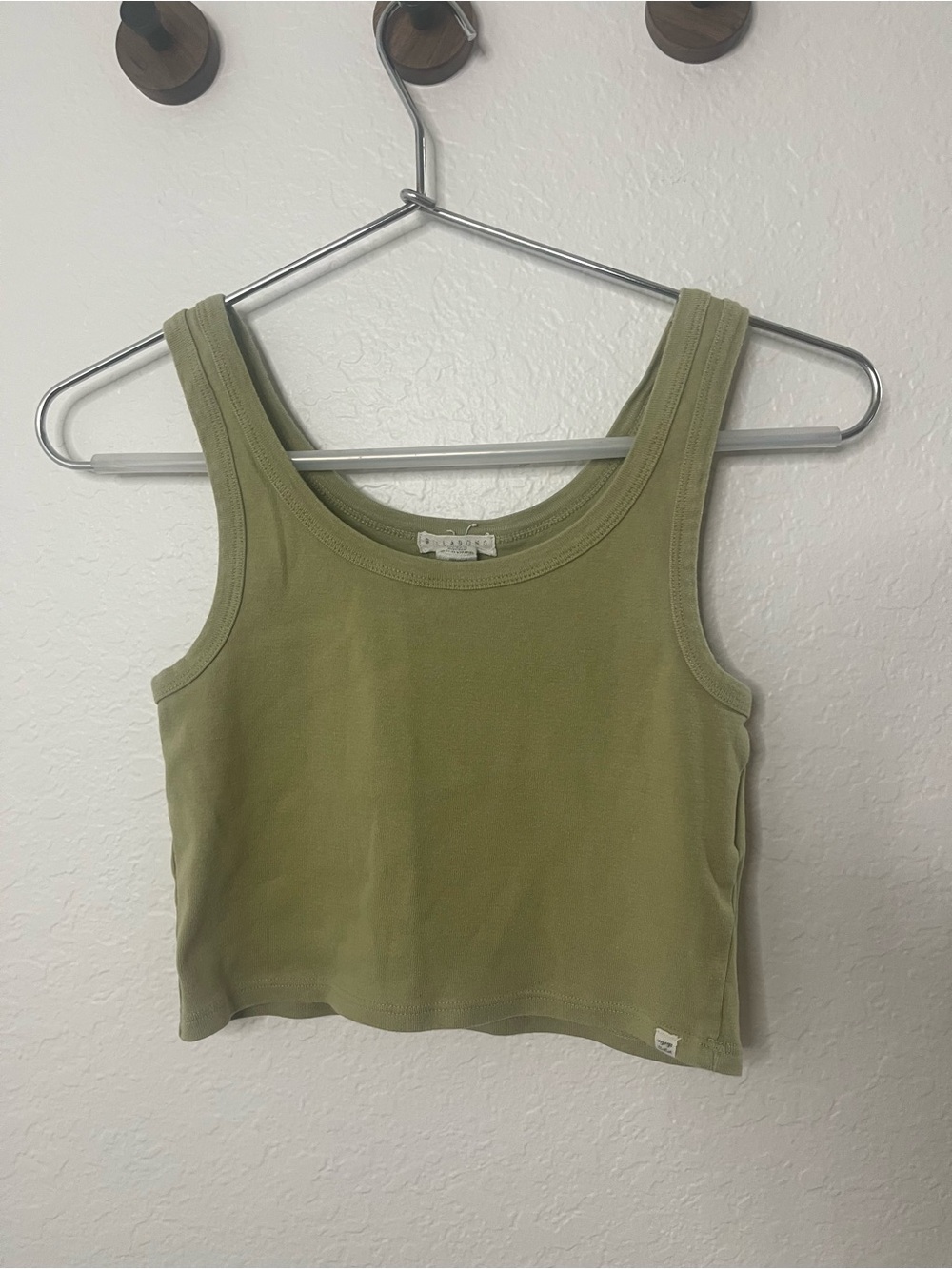 Billabong Olive Green Ribbed Crop Tank
